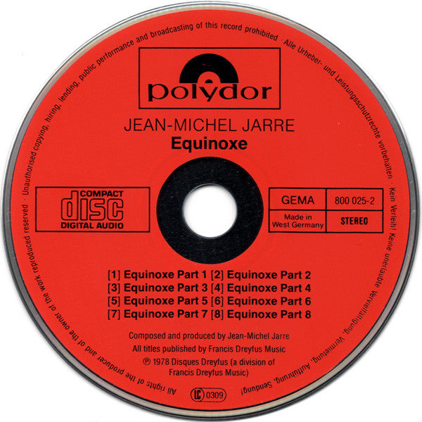 Jean-Michel Jarre : Equinoxe (CD, Album, RE, Red)