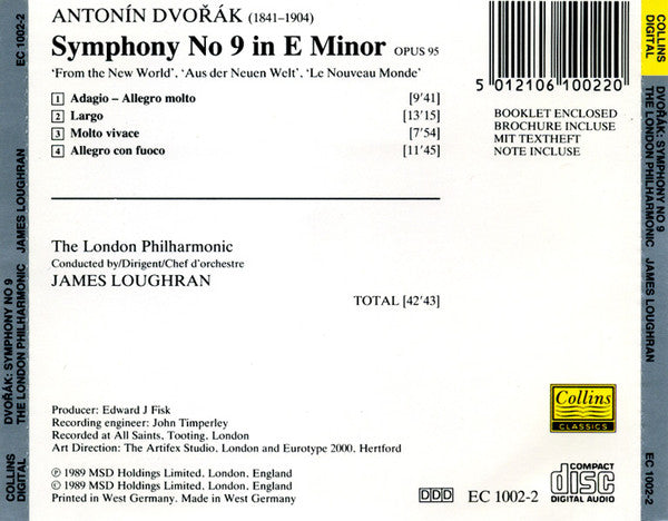 Antonín Dvořák - London Philharmonic Orchestra, James Loughran : Symphony No. 9 From The New World (CD, Album)