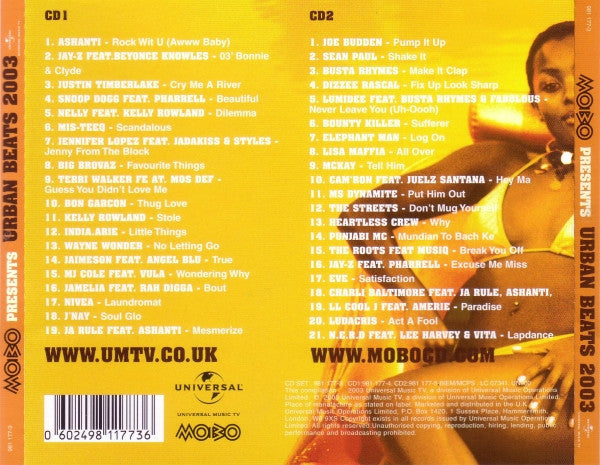 Various : MOBO Presents Urban Beats 2003 (2xCD, Comp)