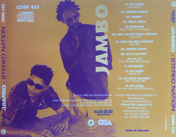 Stereo Nation : Jambo (CD, Album)