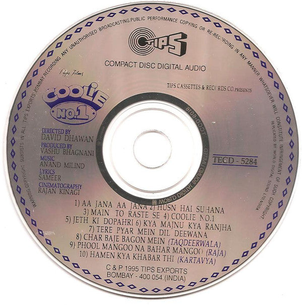 Anand Milind, Sameer : Coolie No. 1 (CD)