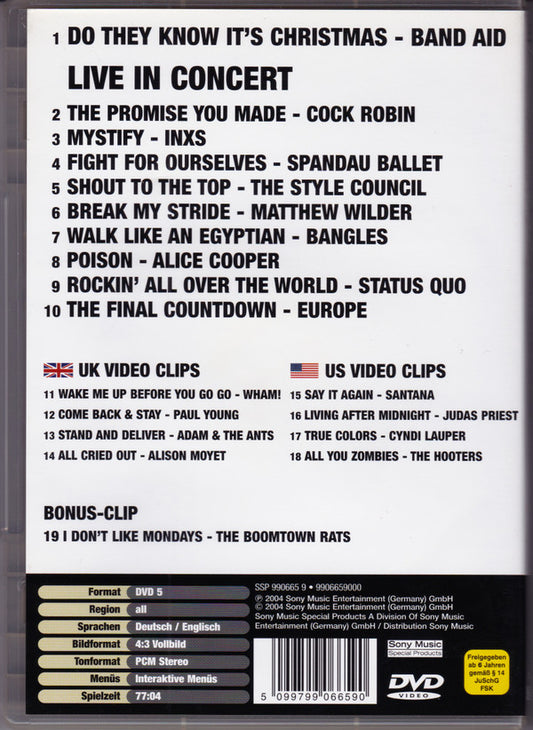 Various : Live Eighties (DVD, Comp, PAL)