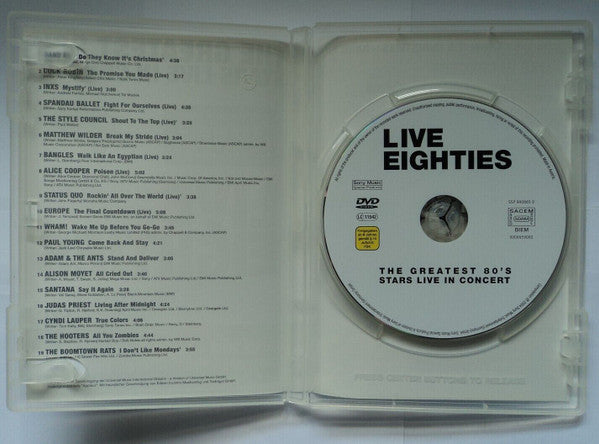 Various : Live Eighties (DVD, Comp, PAL)