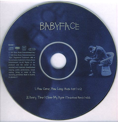 Babyface Featuring Stevie Wonder : How Come, How Long (CD, Single, Car)