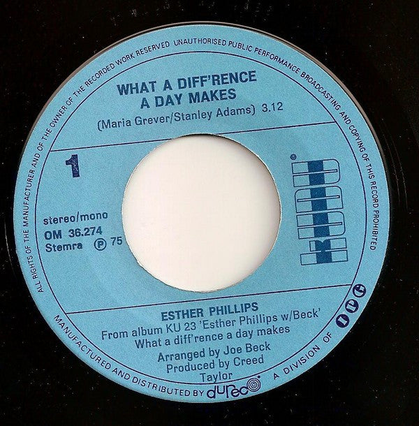 Esther Phillips : What A Diff'rence A Day Makes (7", Single)