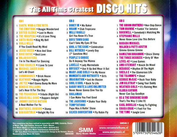 Various : The All Time Greatest Disco Hits (3xCD, Album, Comp)
