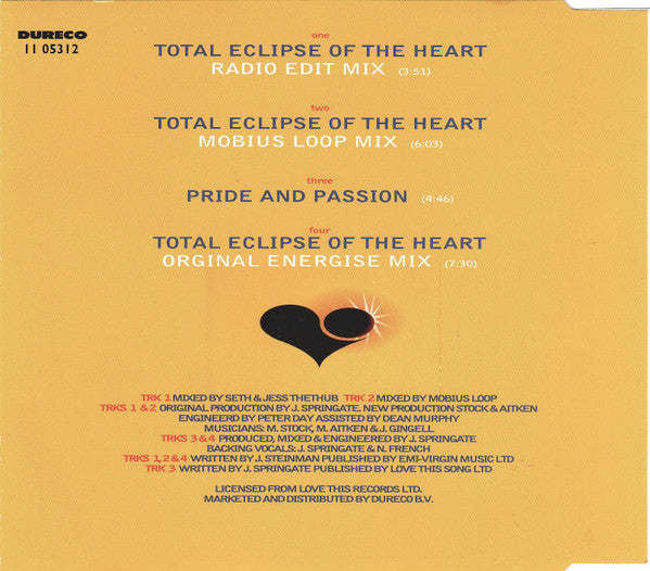 Nicki French : Total Eclipse Of The Heart (CD, Maxi)