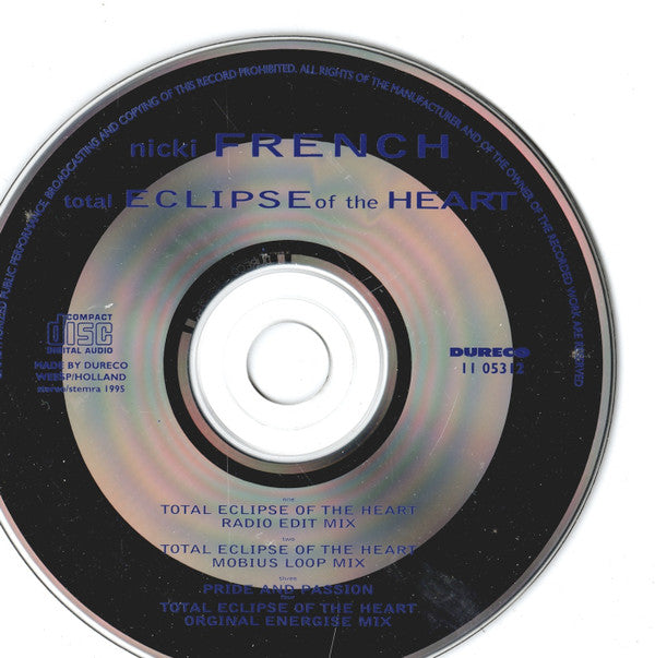 Nicki French : Total Eclipse Of The Heart (CD, Maxi)