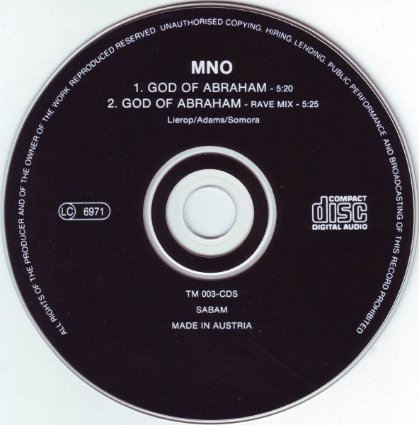 M.N.O. : God Of Abraham (CD, Single)