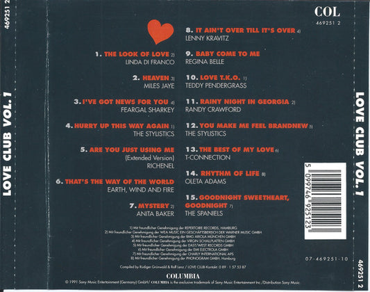 Various : Mr. Knister & Dr. Love - Love Club Vol. 1 (CD, Comp)