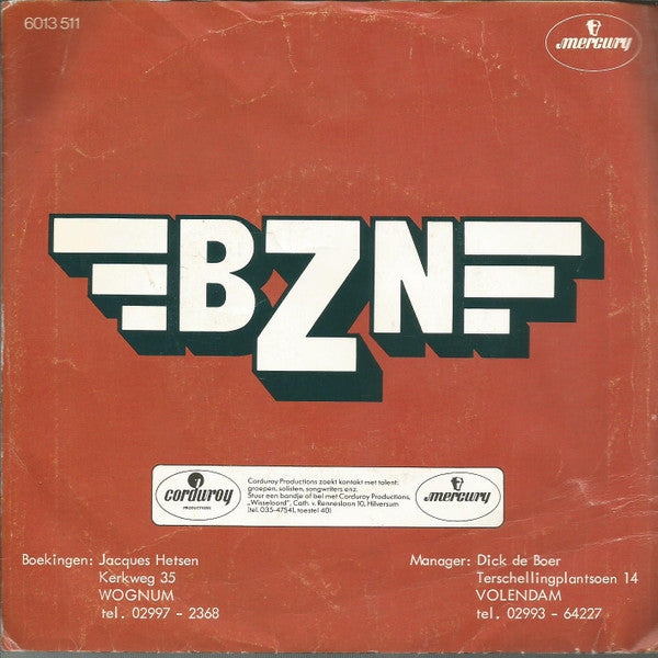 BZN : Lady McCorey (7", Single, Lar)