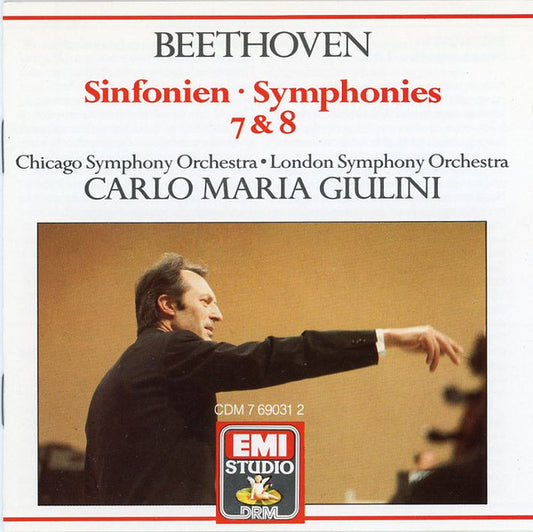Ludwig van Beethoven, Chicago Symphony Orchestra, London Symphony Orchestra, Carlo Maria Giulini : Sinfonien • Symphonies 7 & 8 (CD, Comp)