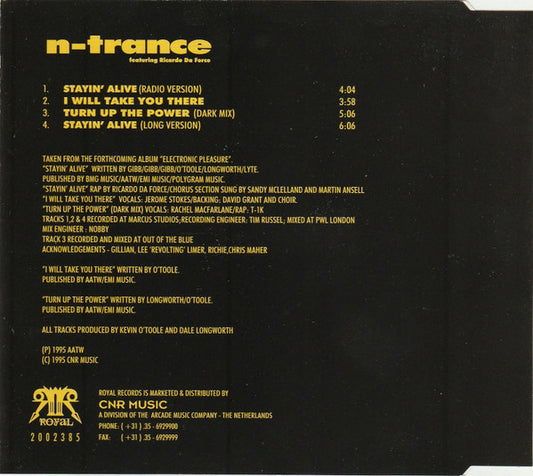 N-Trance Featuring Ricardo Da Force : Stayin' Alive (CD, Maxi)