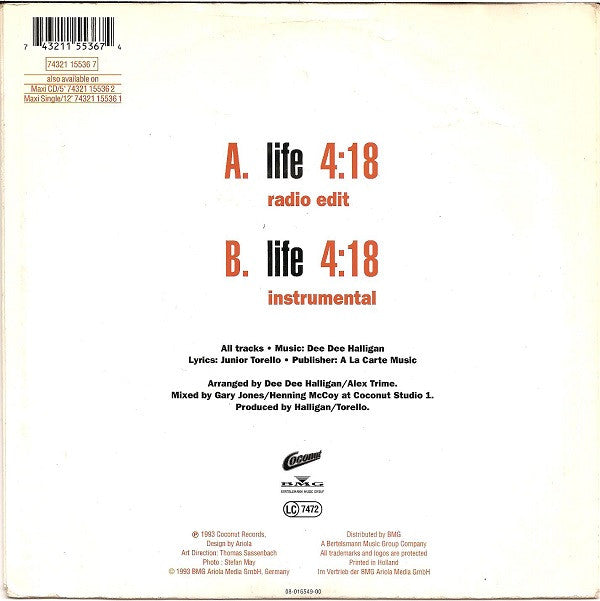 Haddaway : Life (7", Single)