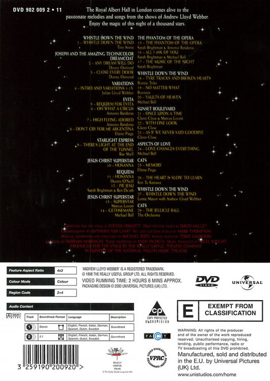 Andrew Lloyd Webber : The Royal Albert Hall Celebration (DVD-V, Multichannel, PAL)
