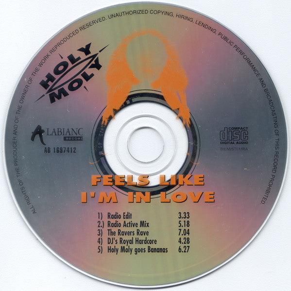 Holy Moly : Feels Like I'm In Love (CD, Maxi)