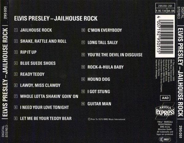 Elvis Presley : Jailhouse Rock (CD, Comp)