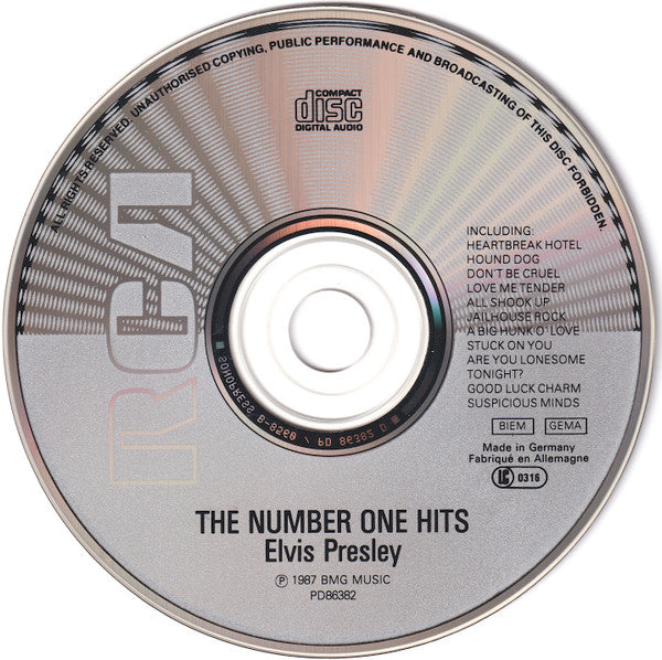 Elvis Presley : The Number One Hits (CD, Comp, RM)