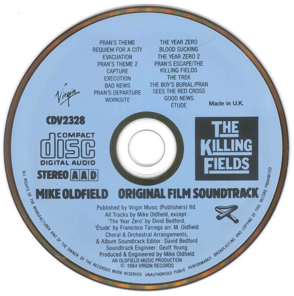 Mike Oldfield : The Killing Fields (Original Film Soundtrack) (CD, Album, RE)