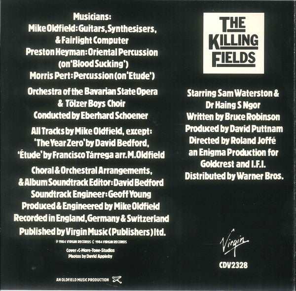 Mike Oldfield : The Killing Fields (Original Film Soundtrack) (CD, Album, RE)