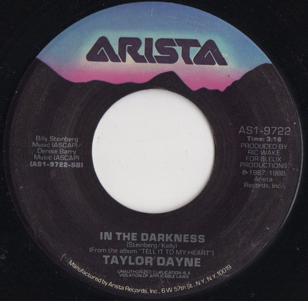 Taylor Dayne : Don't Rush Me (7", Single, Spe)