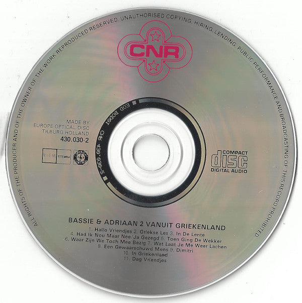 Bassie & Adriaan : Radio Station Nr. 2 Vanuit Griekenland (CD, Album)