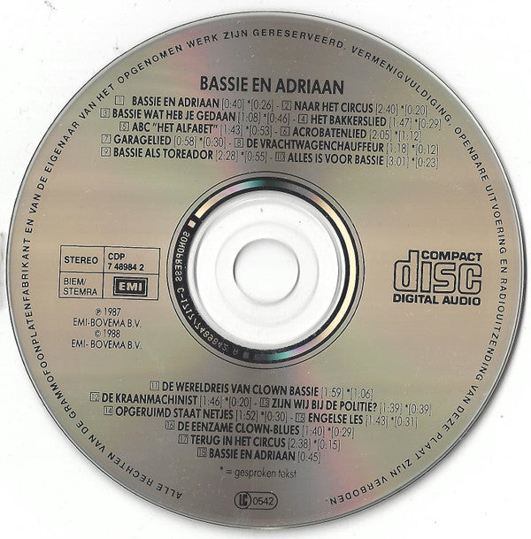 Bassie & Adriaan : Met 18 Liedjes (CD, RE)