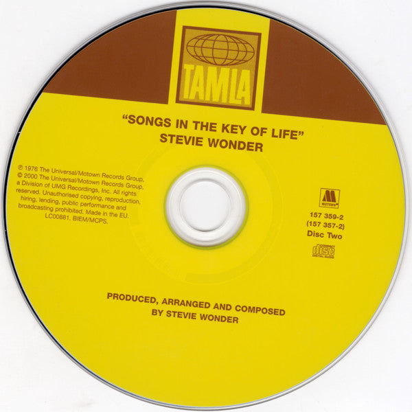 Stevie Wonder : Songs In The Key Of Life (2xCD, Album, RE, RM)