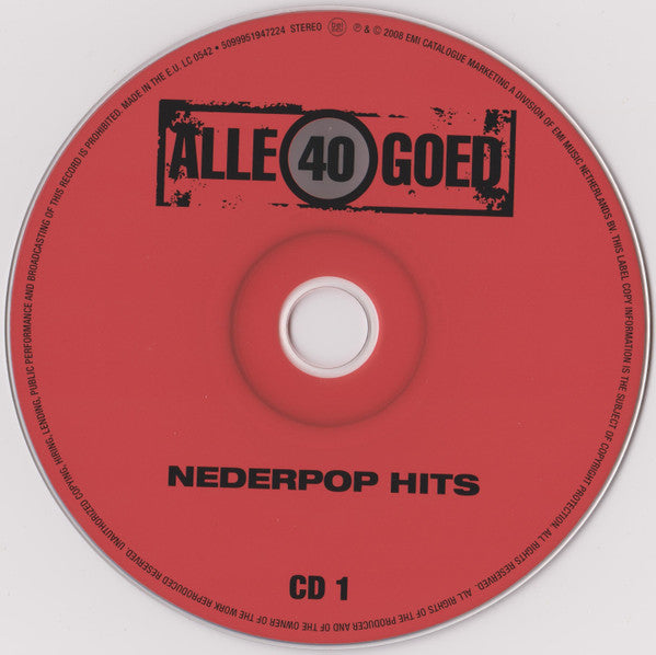 Various : Alle 40 Goed  Nederpop Hits (2xCD, Comp)