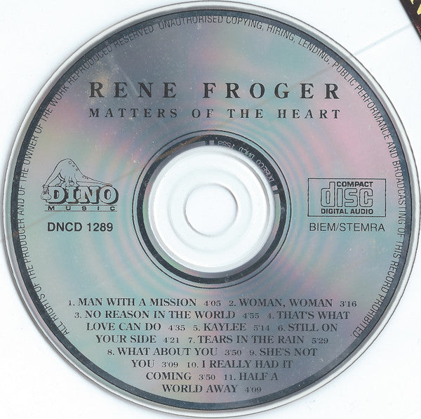 René Froger : Matters Of The Heart (CD, Album)