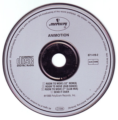Animotion : Room To Move (CD, Single, Car)
