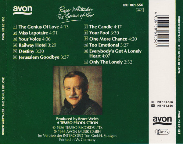 Roger Whittaker : The Genius Of Love (CD, Album)