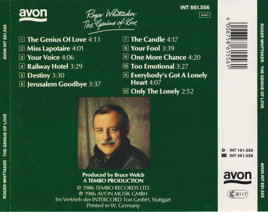 Roger Whittaker : The Genius Of Love (CD, Album)
