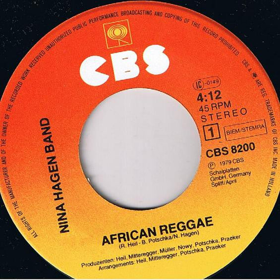 Nina Hagen Band : African Reggae (7", Single)