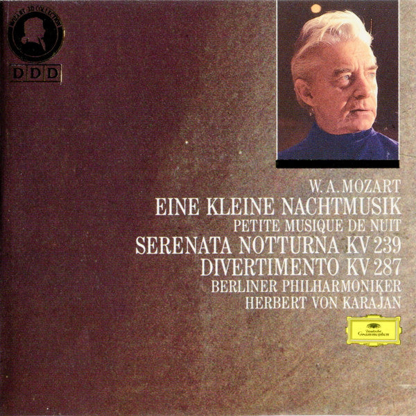 Wolfgang Amadeus Mozart, Berliner Philharmoniker, Herbert Von Karajan : Eine Kleine Nachtmusik / Serenata Notturna KV 239 / Divertimento KV 287 (CD, Comp, RE)