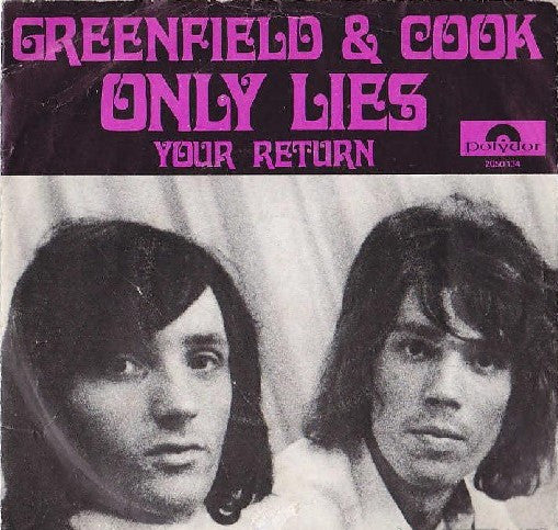 Greenfield & Cook : Only Lies  (7", Single)