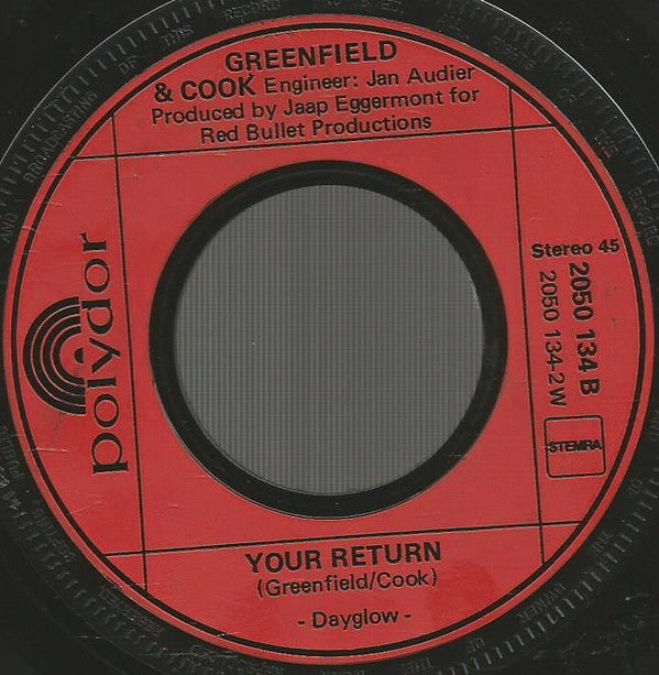 Greenfield & Cook : Only Lies  (7", Single)