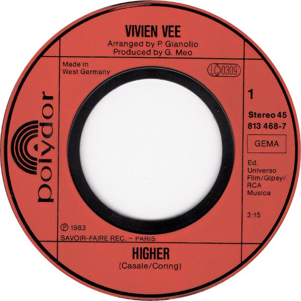 Vivien Vee : Higher (7")