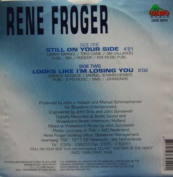 René Froger : Still On Your Side (7", Single)
