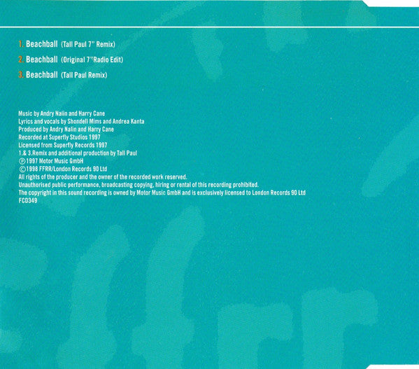 Nalin & Kane : Beachball (CD, Single)