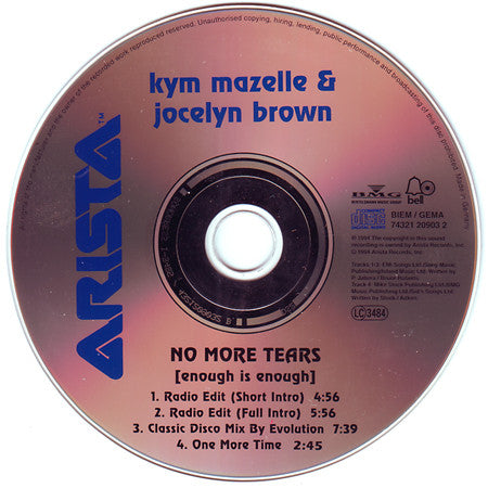 Kym Mazelle & Jocelyn Brown : No More Tears (Enough Is Enough) (CD, Maxi)