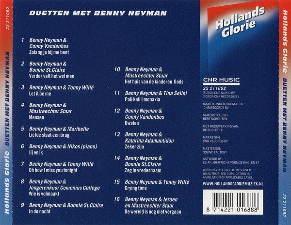 Benny Neyman : Duetten Met Benny Neyman (CD, Comp)