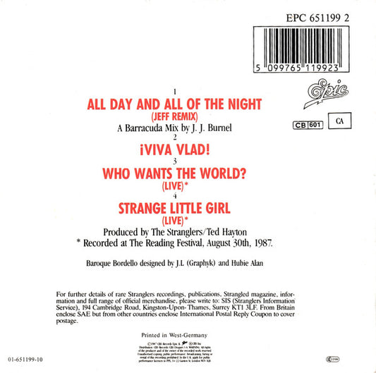 The Stranglers : All Day And All Of The Night (Jeff Remix) (CD, Single)