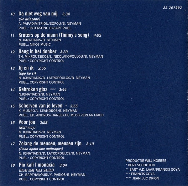 Benny Neyman : De Mooiste Griekse Liedjes (CD, Comp)