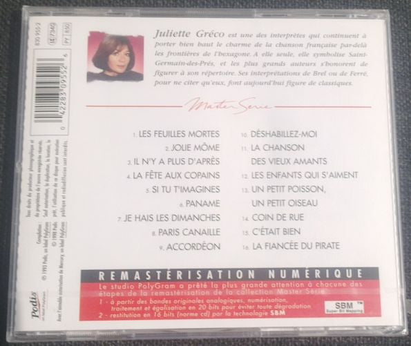 Juliette Gréco : Juliette Greco - Vol. 1 (CD, Comp, RE, RM, SBM)