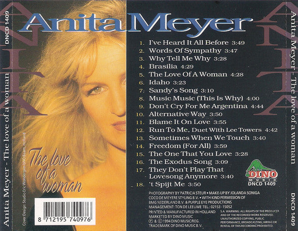 Anita Meyer : The Love Of A Woman (CD, Album, Comp)