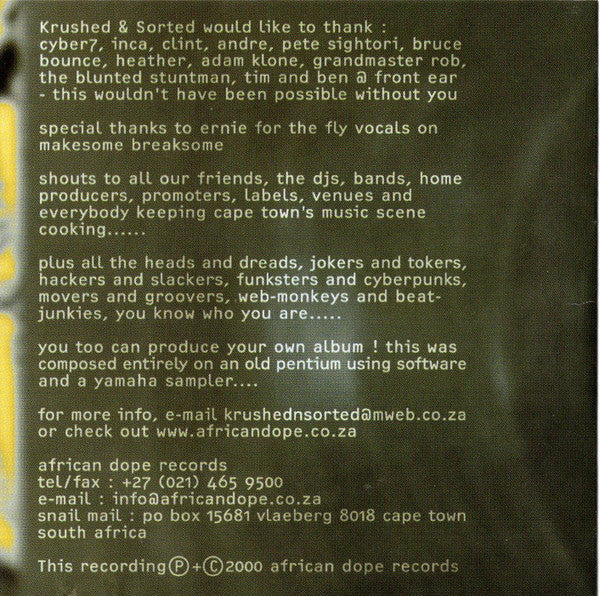 Krushed & Sorted : Acid™ Made Me Do It (CD, Album)