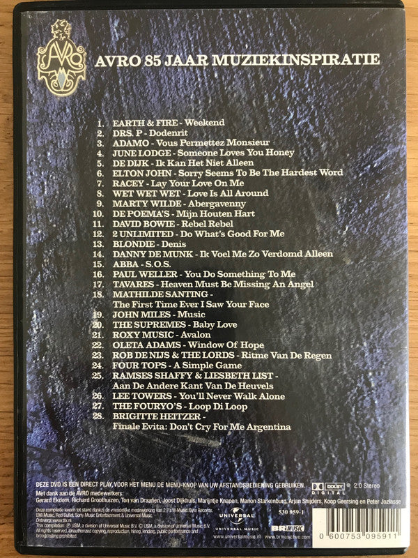 Various : Avro 85 Jaar Muziekinspiratie (DVD-V, Comp)