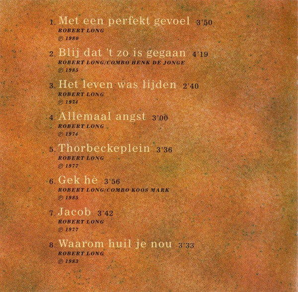Robert Long : Liedjes Uit De Krullentijd (CD, Comp)