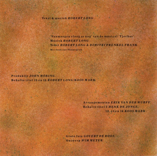 Robert Long : Liedjes Uit De Krullentijd (CD, Comp)